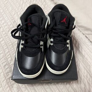 Jordan Black and Red Sneakers Classic Basketball Design